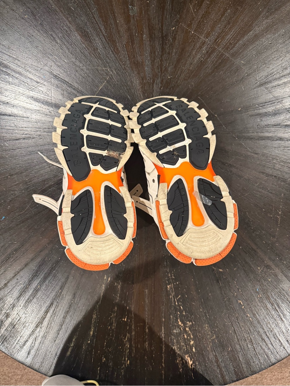 Balenciaga Men's Chunky Sneakers - White & Orange - Picture 8 of 9